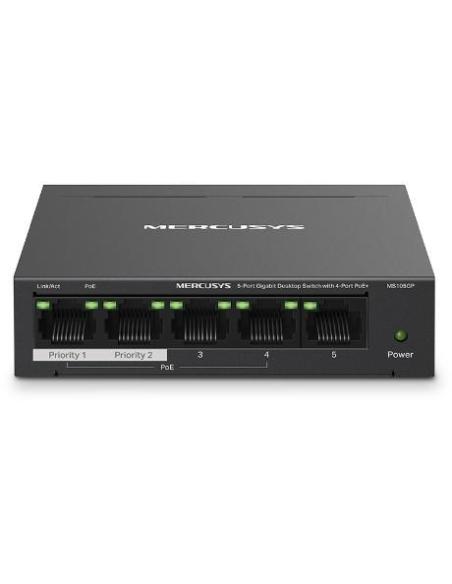 Mercusys MS105GP Switch PoE 5 Puertos Gigabit