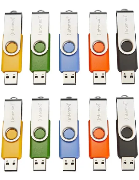 Intenso Basic Line 16GB USB 2.0 con prácticas Etiquetas para Escribir Multicolor
