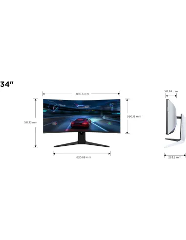 TCL 34R83Q 34" Mini LED Fast VA 4K UHD 170Hz Curvo