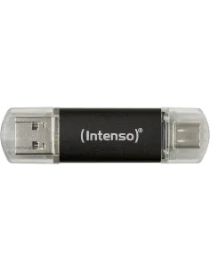 Intenso Twist Line 256GB USB-A y USB-C 3.2 Gen 1x1 Carcasa de Aluminio Negro-FAELAP0777
