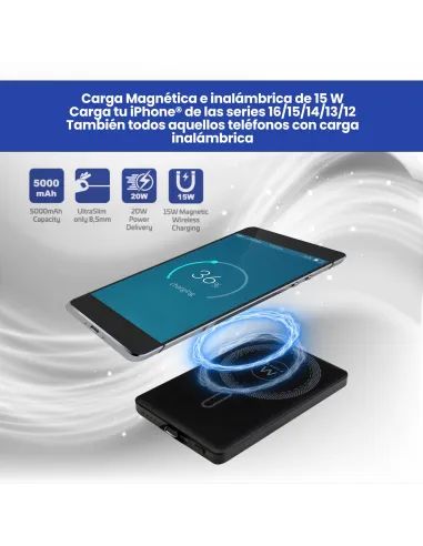 Ewent EW1160 Powerbank Slim 5000mAh Negro