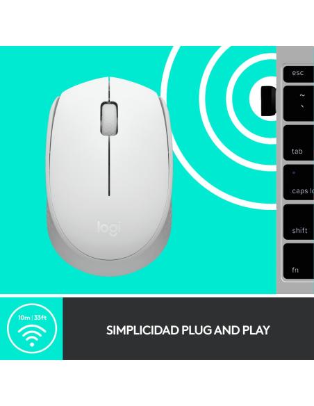 Logitech M171 Ratón Inalámbrico Blanco