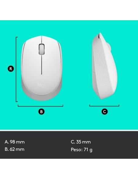 Logitech M171 Ratón Inalámbrico Blanco
