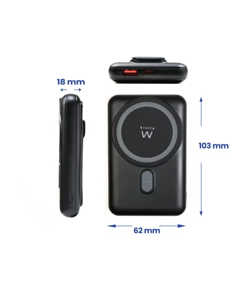 Ewent EW1162 Powerbank Mag SAFE 10000mAh Negro