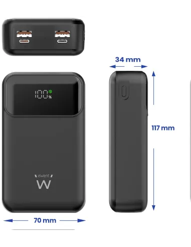 Ewent EW1164 Powerbank 20000mAh Negro