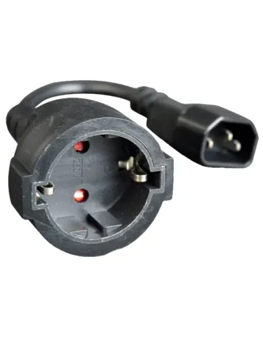 Gembird PC-SFC14M-01 Cable Adaptador de Alimentación C14(M) a Schuko(H) 15cm Negro