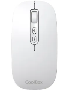Coolbox COO-MOU-W02-W Ratón Inalámbrico 1600DPI Blanco-RATO61824