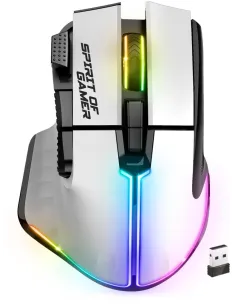 Spirit of Gamer PRO M5 ARTIC WIRELESS Ratón Gaming Inalámbrico RGB 8000DPI Blanco-FTRRIN0539