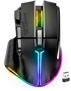 Spirit of Gamer PRO M5 DARK WIRELESS Ratón Gaming Inalámbrico RGB 8000DPI Negro-FTRRIN0538