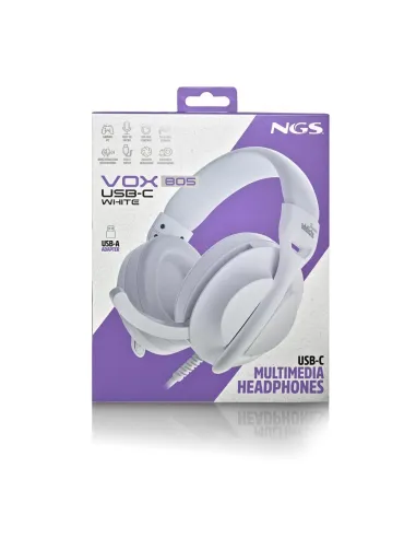 Auriculares Ngs VOX805 USB-C WHITE