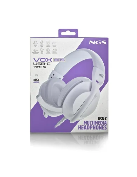 Auriculares Ngs VOX805 USB-C WHITE
