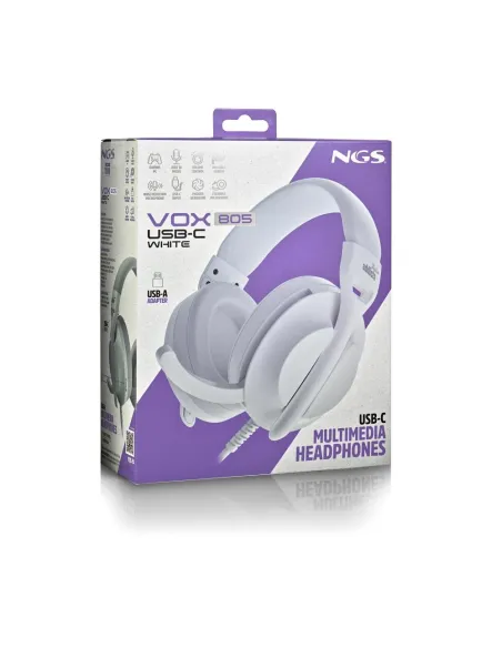 Auriculares Ngs VOX805 USB-C WHITE