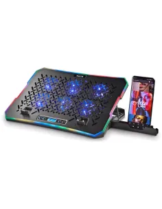 NGS HERO STAND Negro Base Refrigeradora para portátil de hasta 15,6" con 6 ventiladores de gran velocidad-PORT62605