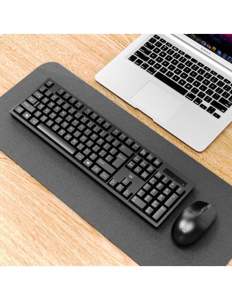 Ewent EW3281 Kit Teclado y Ratón inalámbricos QWERTY Español Negro