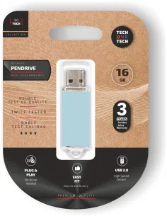 Tech One Tech Basic TEC3010-16 Pendrive 16GB USB 2.0 Azul-FAELAP0769