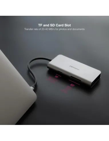 Nanocable 10.16.4609 Docking Station USB-C a USB-A/HDMI/RJ-45/USB-C Gris