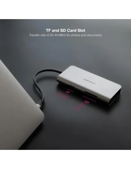 Nanocable 10.16.4609 Docking Station USB-C a USB-A/HDMI/RJ-45/USB-C Gris