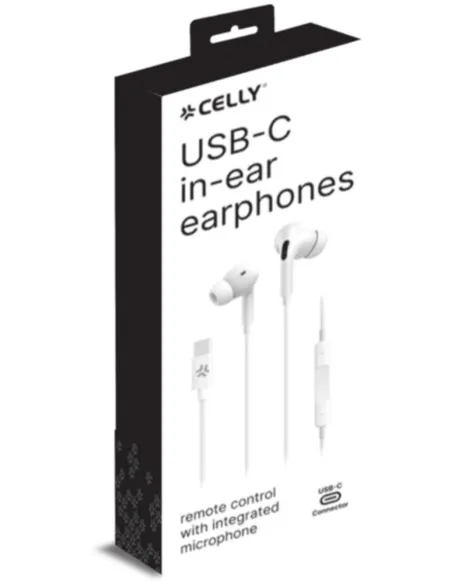 Celly UP1200TYPECWH Auriculares USB-C Blancos