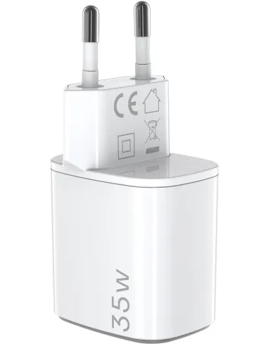 Celly UPTC1USB1USBC35 Cargador Smartphone USB-C/USB-A Carga Rápida 35W Blanco