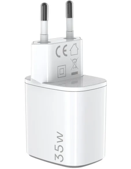 Celly UPTC1USB1USBC35 Cargador Smartphone USB-C/USB-A Carga Rápida 35W Blanco