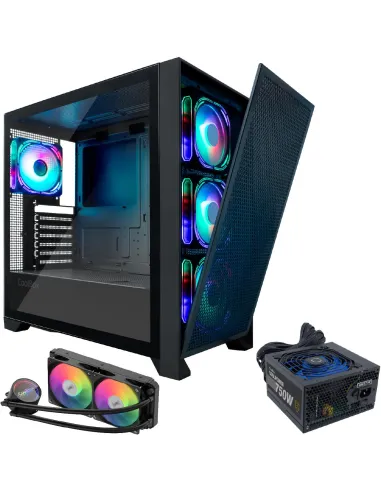 CoolBox COO-PACK-GMNG Kit Gaming de Torre + Refrigeración + Fuente 750W + Auriculares + Teclado y Ratón