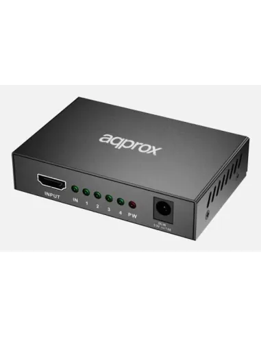 Approx APPC31V3 Splitter 4 Puertos HDMI Negro