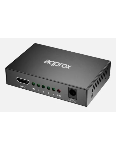 Approx APPC31V3 Splitter 4 Puertos HDMI Negro