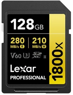 Lexar Professional 1800x 128GB SDXC UHS-II Clase 10-1400323