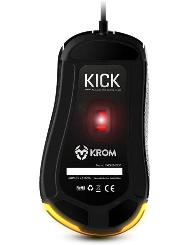 Krom Kick Ratón Gaming 6200DPI Negro
