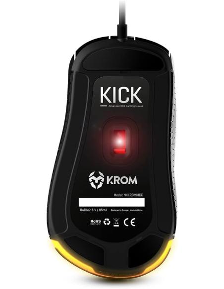 Krom Kick Ratón Gaming 6200DPI Negro