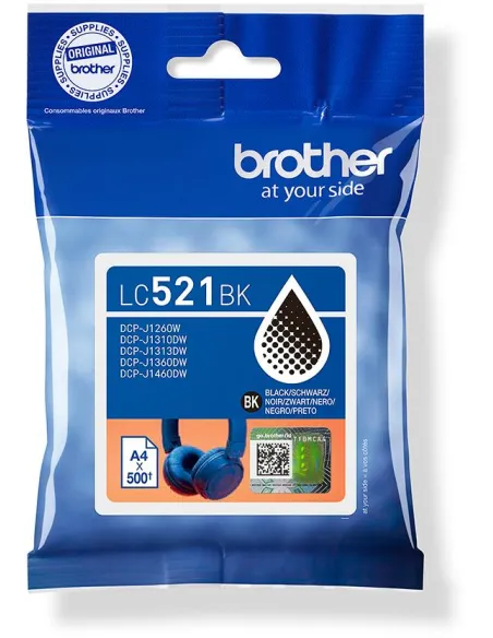 Brother LC521BK Cartucho de Tinta Original Negro