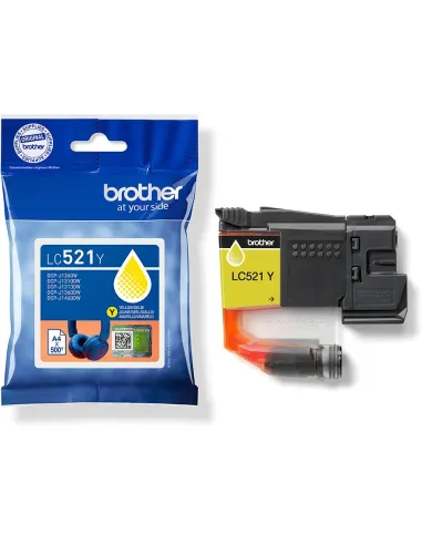 Brother LC521Y Cartucho de Tinta Original Amarillo
