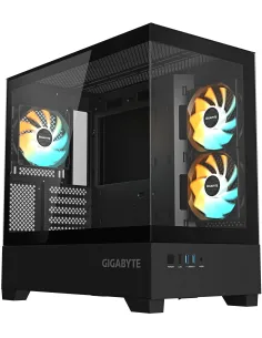 Gigabyte C201 PANORAMIC Cristal Templado USB 3.0 Negra-CAJA62624