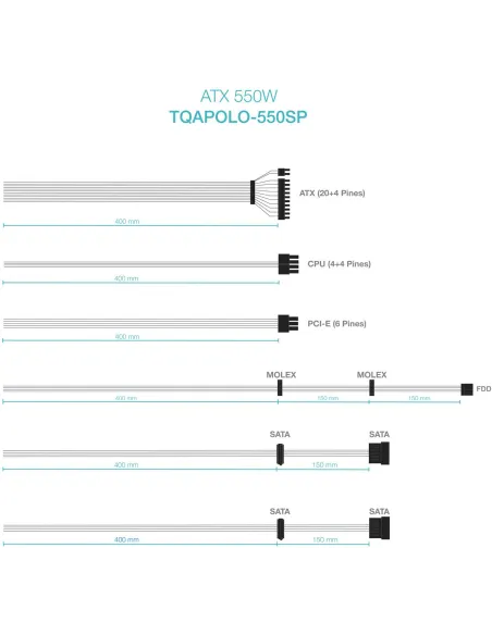 Fuente de Alimentación TooQ TQAPOLO-550SP