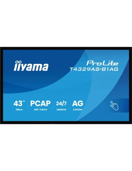 Iiyama T4329AS-B1AG 43" Pantalla Interactiva LED 4K UHD Negro