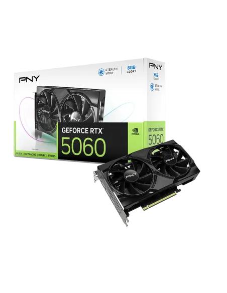 PNY GeForce RTX 5060 Dual Fan 8GB GDDR7 Reflex 2 RTX AI DLSS4