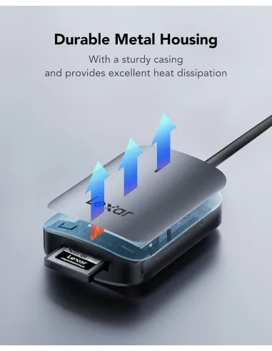 Lexar Professional RW515 Lector de Tarjetas Cfexpress USB-A/USB-C Gris