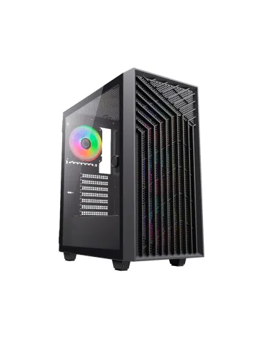 Coolbox GA300B Grid Line ARGB Cristal Templado Negra