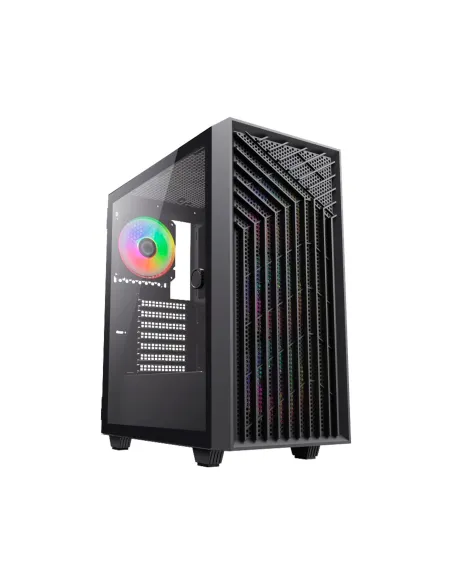 Coolbox GA300B Grid Line ARGB Cristal Templado Negra