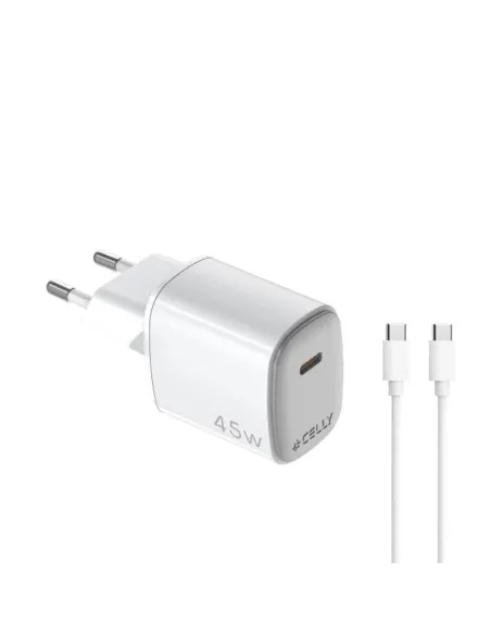 Celly UPTC1USBC45WCTC Cargador 45W USB-C Blanco