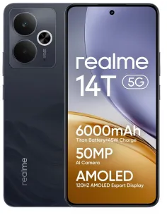 Realme 14T 5G 8GB/256GB Negro 6.67" AMOLED 6000mAh Dimensity 6300-1394078
