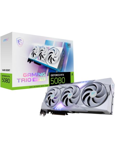 MSI GeForce RTX 5080 GAMING TRIO OC WHITE 16GB GDDR7 DLSS4