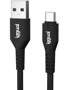 Iggual IGG320006 Cable USB-A a USB-C Trenzado 1,8M Negro-AATCAT0433