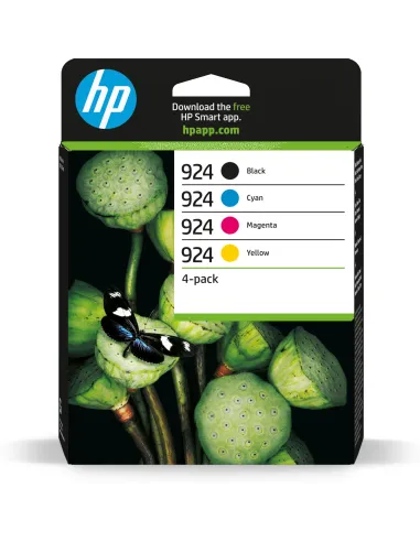 HP 924 6C3Z1NE Cartuchos de Tinta Originales Negra/Magenta/Amarilla/Cian