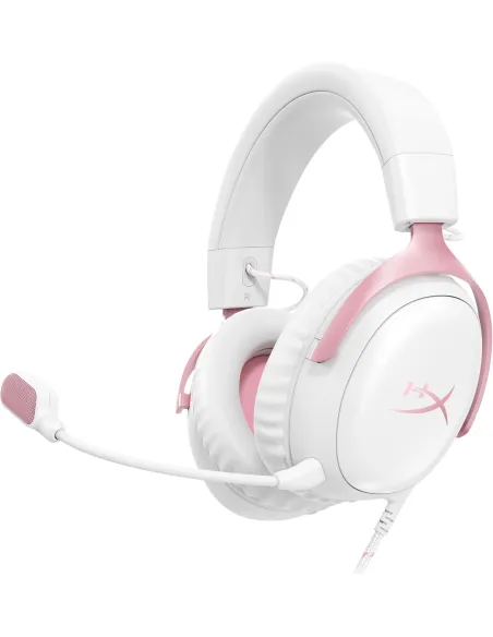 HyperX Cloud III White Pink Auriculares Gaming Inalámbricos Blancos