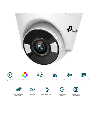 TP-Link VIGI C440 Cámara de Videovigilancia de Exterior Tipo Turret 2.8mm 4MP Blanca