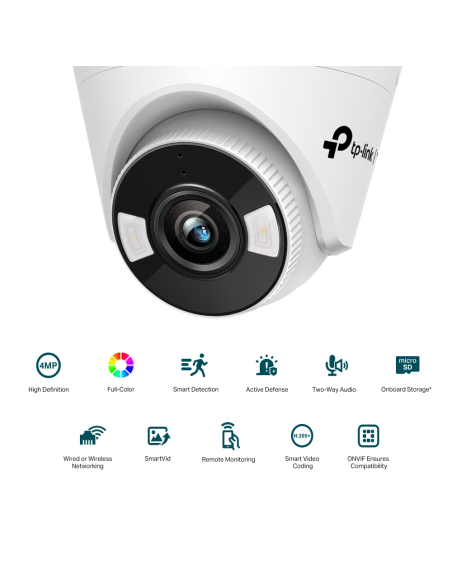 TP-Link VIGI C440 Cámara de Videovigilancia de Exterior Tipo Turret 2.8mm 4MP Blanca