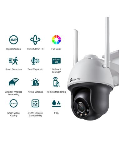 TP-Link VIGI C540-W Cámara de Videovigilancia de Exterior IP66 4mm 4MP Blanca