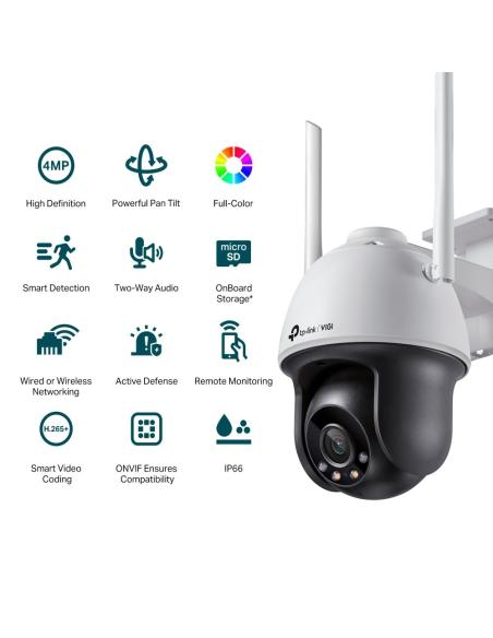 TP-Link VIGI C540-W Cámara de Videovigilancia de Exterior IP66 4mm 4MP Blanca
