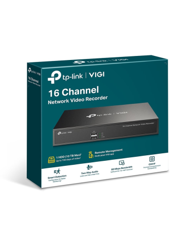 TP-Link VIGI NVR1016H Grabador de Video en Red (NVR) Negro